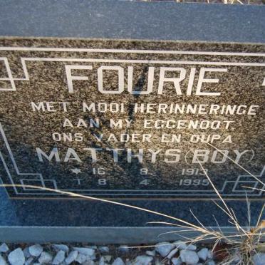 FOURIE Matthys 1913-1995