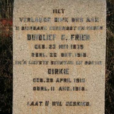 FRIER Duidlief C. 1879-1918 :: FRIER Dirkie 1915-1918