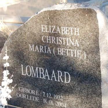 LOMBAARD Elizabeth Christina Maria 1932-2004