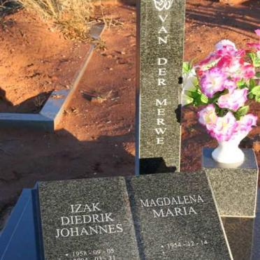MERWE Izak Diedrik Johannes, van der 1958-2004 &amp; Maria Magdalena 1954-