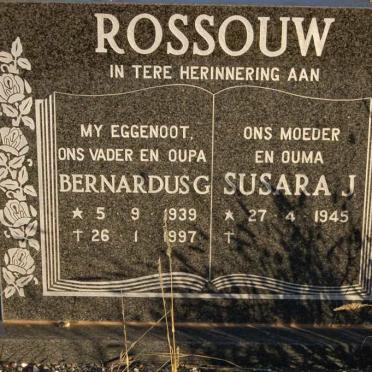 ROSSOUW Bernardus G. 1939-1997 &amp; Susara J. 1945-