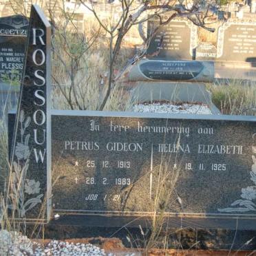 ROSSOUW Petrus Gideon 1913-1983 &amp; Helena Elizabeth 1925-