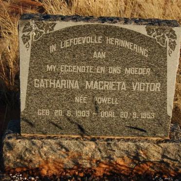 VICTOR Catharina Magrieta nee POWELL 1903-1953