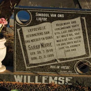 WILLEMSE Sarah Marie 1940-1998