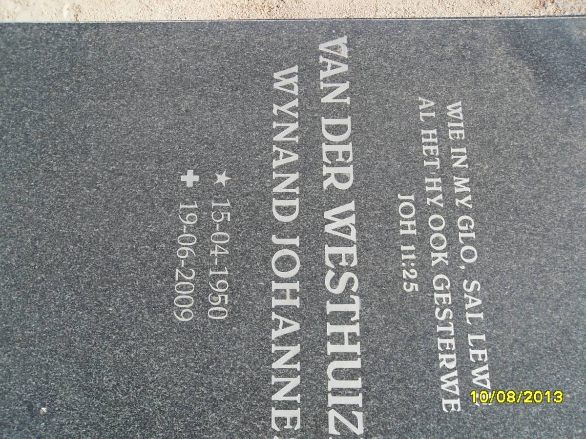 WESTHUIZEN Wynand Johannes, van der 1950-2009