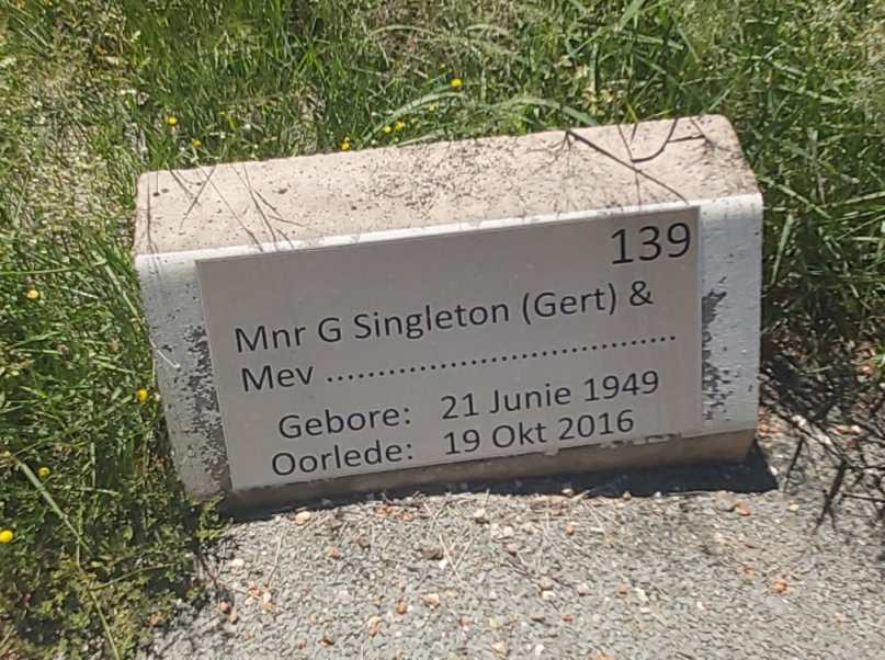 SINGLETON G. 1949-2016