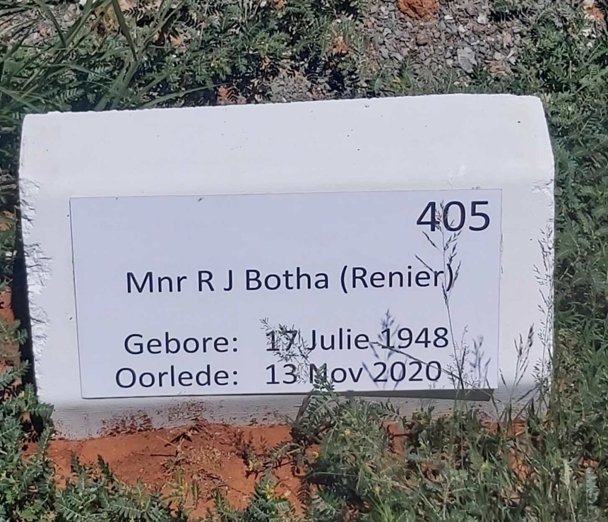 BOTHA R.J. 1948-2020
