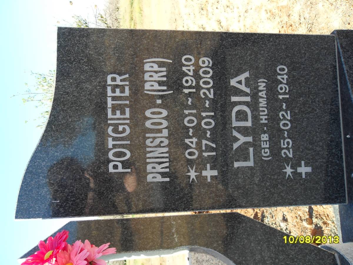 POTGIETER Prinsloo 1940-2009 &amp; Lydia HUMAN 1940-