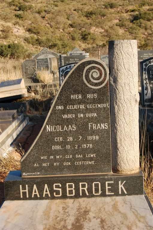 HAASBROEK Nicolaas Frans 1896-1978