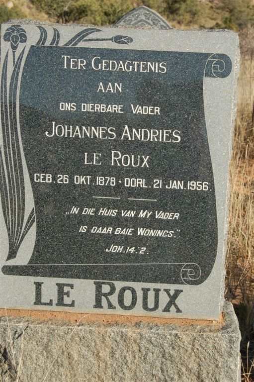 ROUX Johannes Andries, le 1878-1956