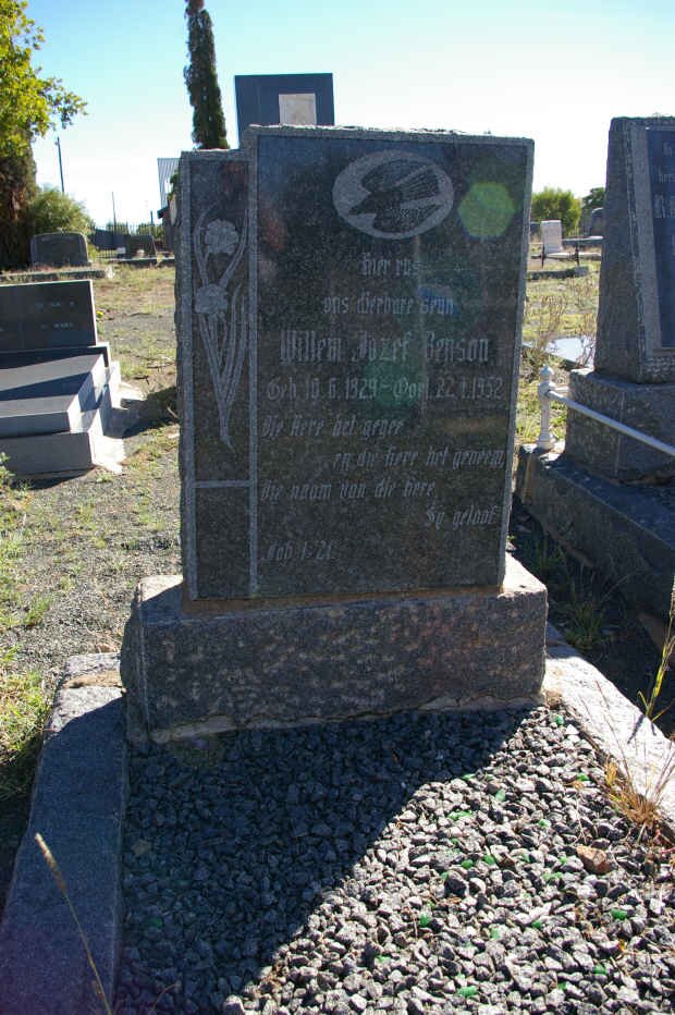 BENSON Willem Jozef 1929-1952