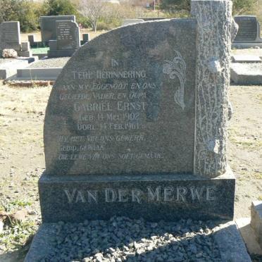 MERWE Gabriël Ernst, van der 1902-1961