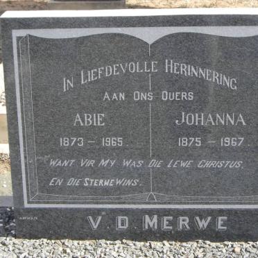 MERWE Abie, v.d. 1873-1965 &amp; Johanna 1875-1967