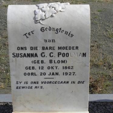 POOLMAN Susanna G.C. nee BLOM 1862-1927