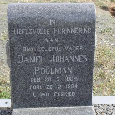 POOLMAN Daniel Johannes 1864-1934