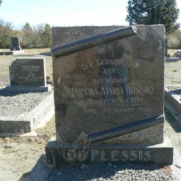 PLESSIS Martha Maria, du nee BURGER 1894-1977