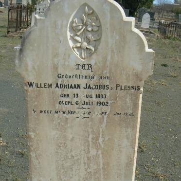 PLESSIS Willem Adriaan Jacobus, du 1833-1902