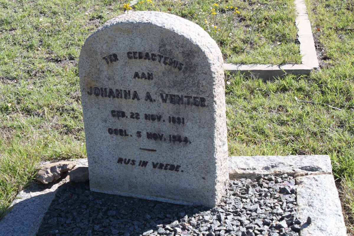 VENTER Johanna A. 1891-1944