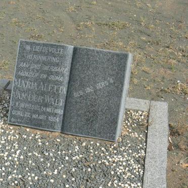 WALT Maria Aletta, van der nee DU PLESSIS 1865-1904