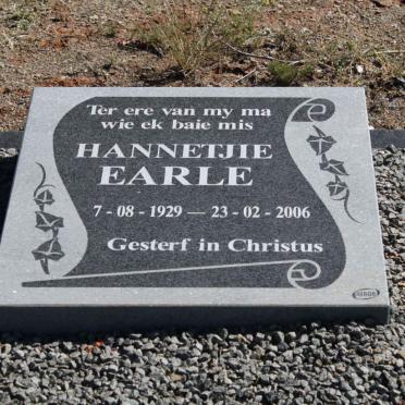 EARLE Hannetjie 1929-2006