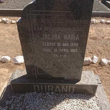 DURAND Jacoba Maria 1946-1965