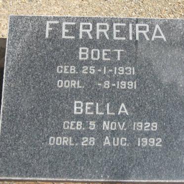 FERREIRA Boet 1931-1991 &amp; Bella 1929-1992
