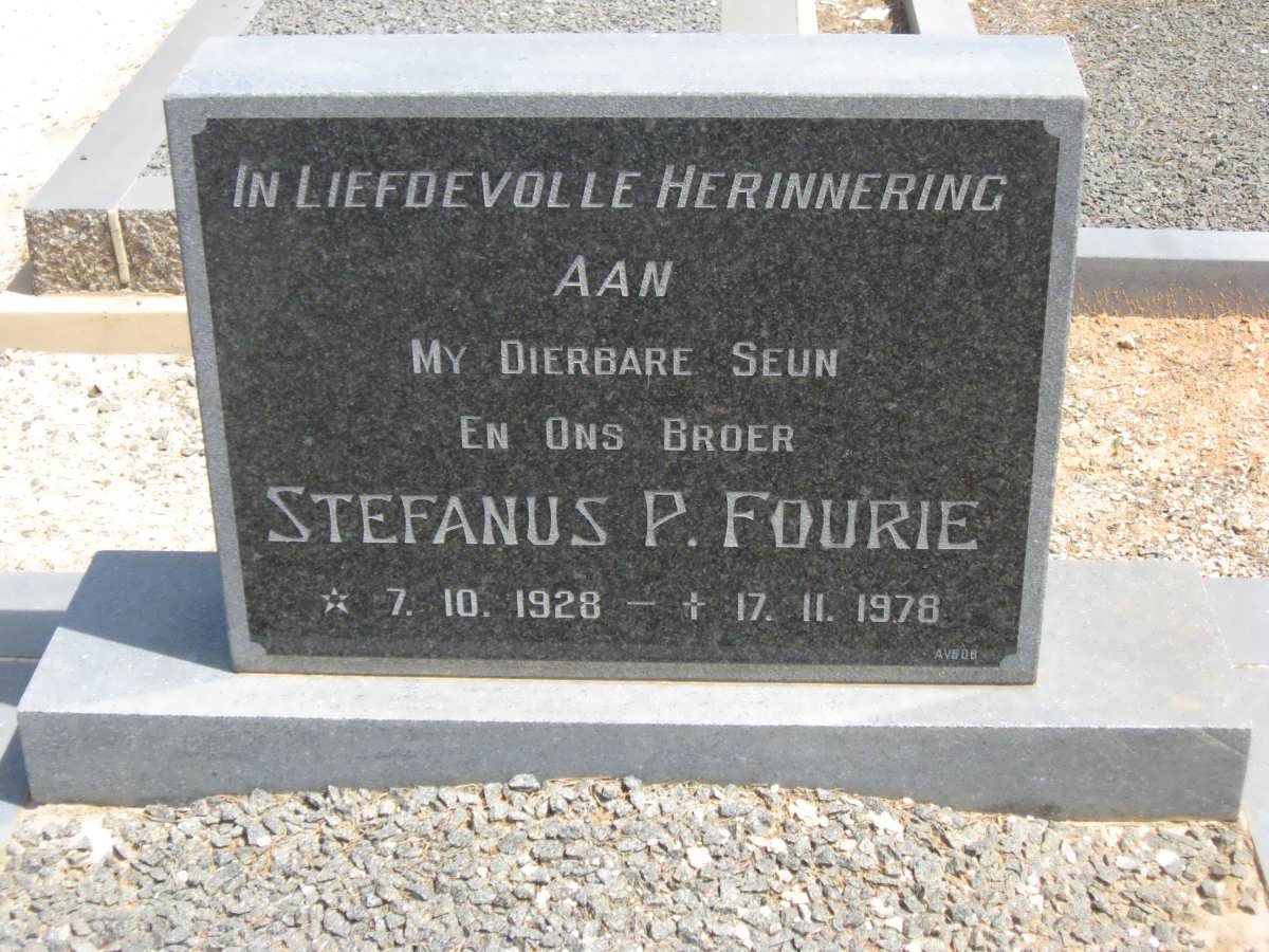 FOURIE Stefanus P. 1928-1978