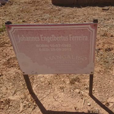 FERREIRA Johannes Engelbertus 1982-2013