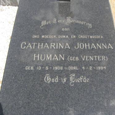 HUMAN Catharina Johanna nee VENTER 1908-1994