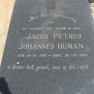 HUMAN Jacob Petrus Johannes 1912-1984