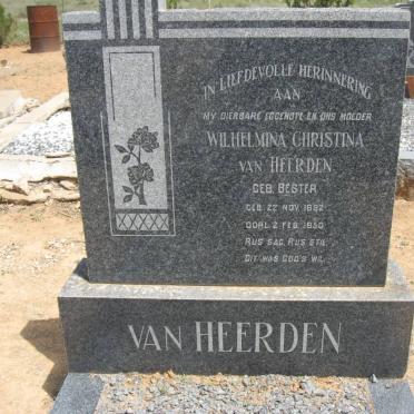 HEERDEN Wilhelmina Christina, van nee BESTER 1892-1950