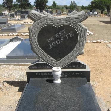 JOOSTE De Wet 1912-1975