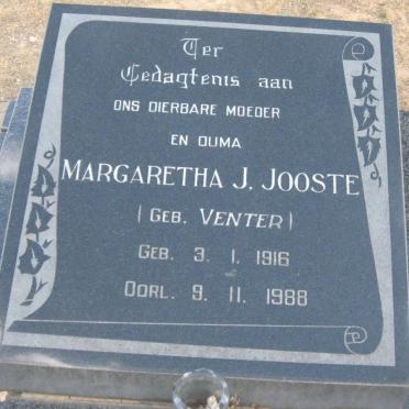 JOOSTE Margaretha J. nee VENTER 1916-1988