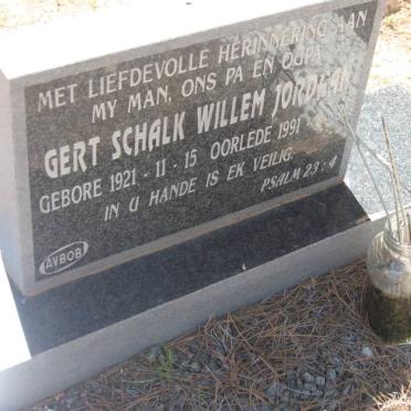 JORDAAN Gert Schalk Willem 1921-1991
