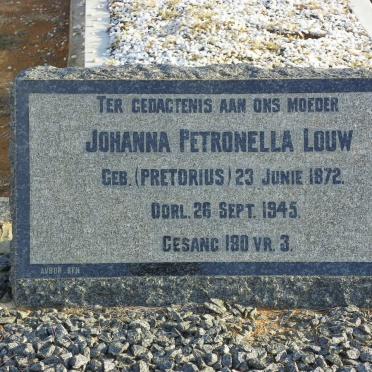 LOUW Johanna Petronella nee PRETORIUS 1872-1945