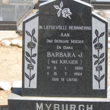 MYBURGH Barbara J. nee KRUGER 1900-1984