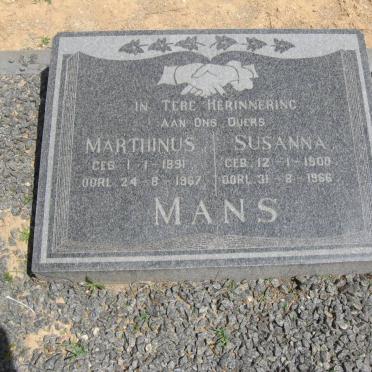 MANS Marthinus 1891-1967 &amp; Susanna 1900-1966