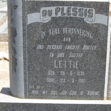 PLESSIS Lettie, du 1935-1965