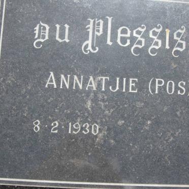 PLESSIS Annatjie, du 1930-