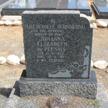 PLESSIS Johanna Elizabeth, du 1893-1977