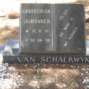 SCHALKWYK Christiaan Johannes, van 1921-1993