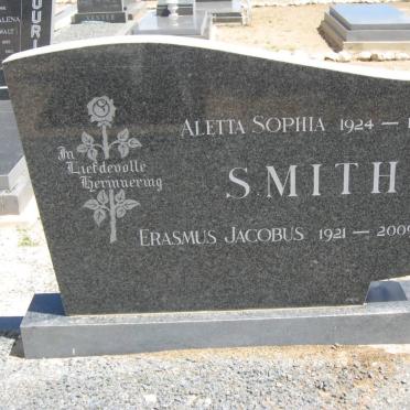 SMITH Erasmus Jacobus 1921-2009 &amp; Aletta Sophia 1924-1975