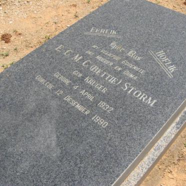 STORM E.C.M.C. nee KRUGER 1932-1990