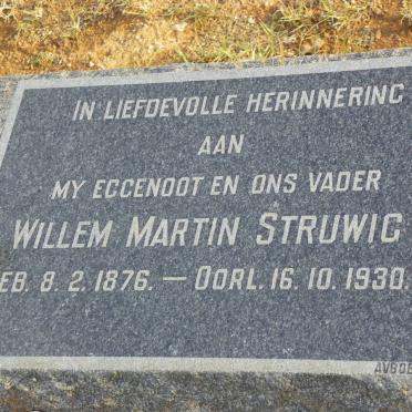 STRUWIG Willem Martin 1876-1930