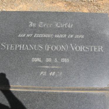 VORSTER Stephanus -1965