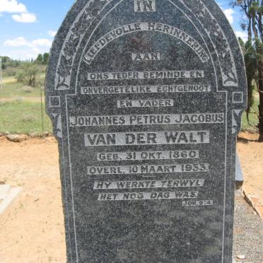 WALT Johannes Petrus Jacobus, van der 1860-1933