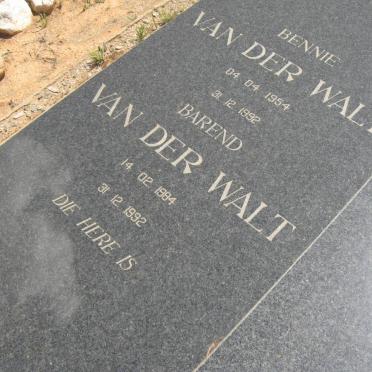 WALT Bennie, van der 1954-1992 :: VAN DER WALT Barend 1984-1992