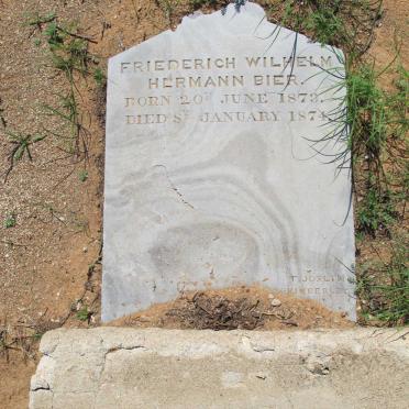 BIER Friederich Wilhelm Hermann 1873-1874