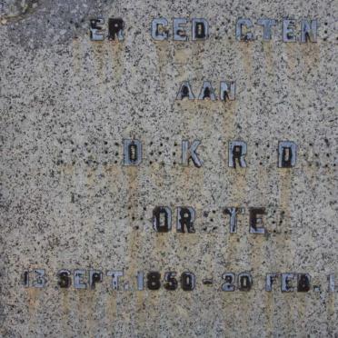 VORSTER Hendrik Rudolf 1850-19?3