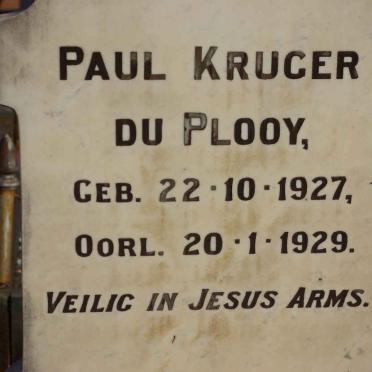 PLOOY Paul Kruger, du 1927-1929